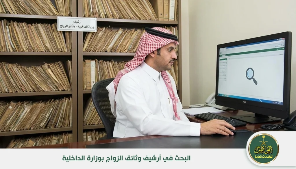 البحث في أرشيف وثائق الزواج بوزارة الداخلية البحث في أرشيف وثائق الزواج بوزارة الداخلية