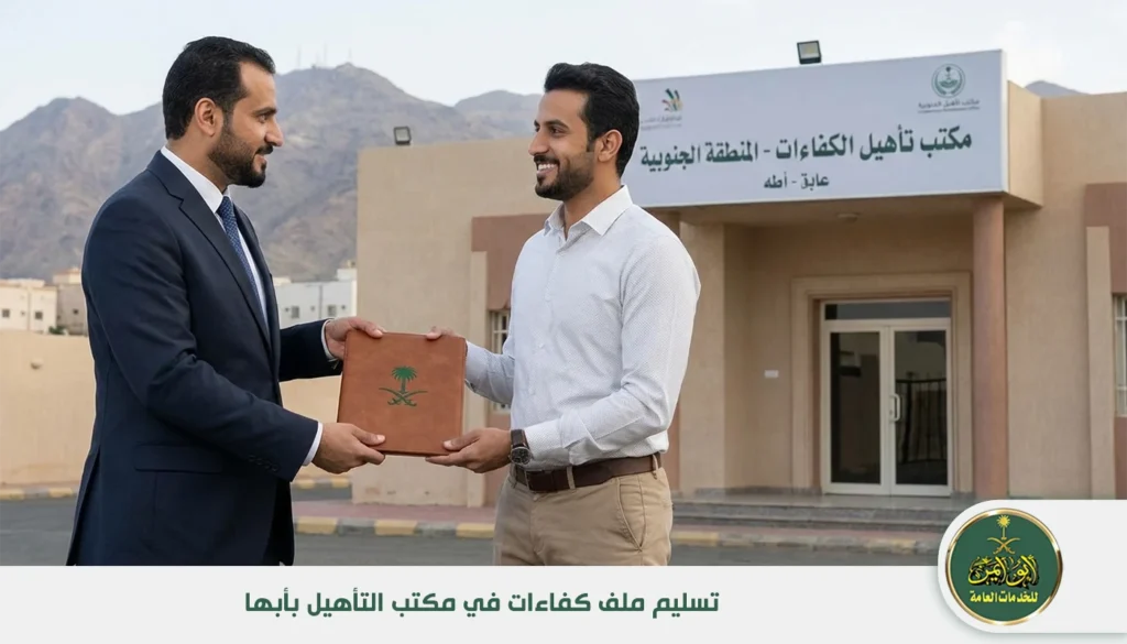 تسليم ملف كفاءات في مكتب التأهيل بأبها تسليم ملف كفاءات في مكتب التأهيل بأبها