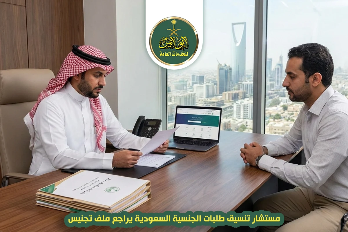 مستشار تنسيق طلبات الجنسية السعودية يراجع ملف تجنيس