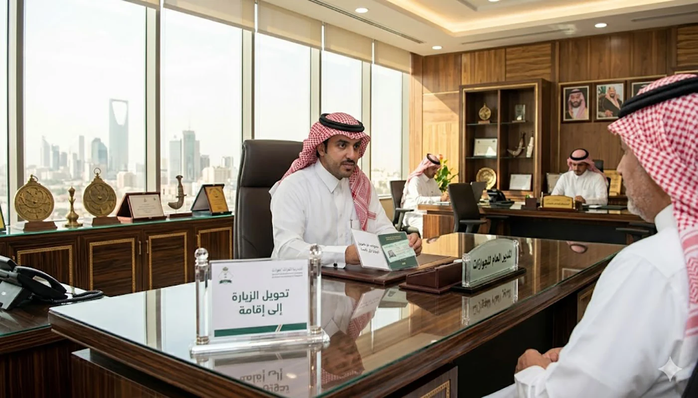 تحويل الزيارة إلى إقامة في السعودية